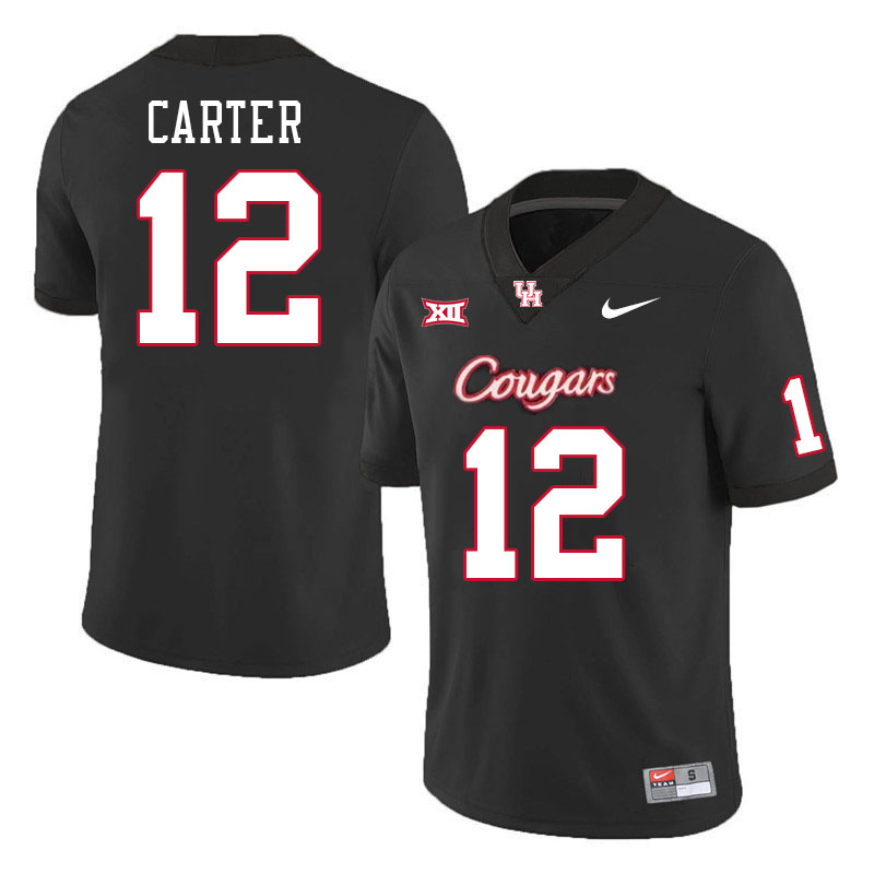 Men #12 Ajani Carter Houston Cougars College Football Jerseys Stitched-Black